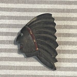 Vintage Indian Chief Brooch